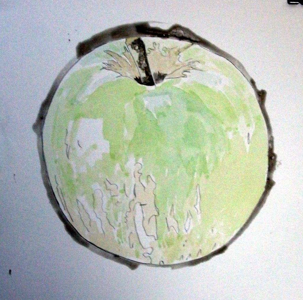 透明水彩で林檎(りんご)を描く方法 - 透明水彩で描く細密画 | Art JP 